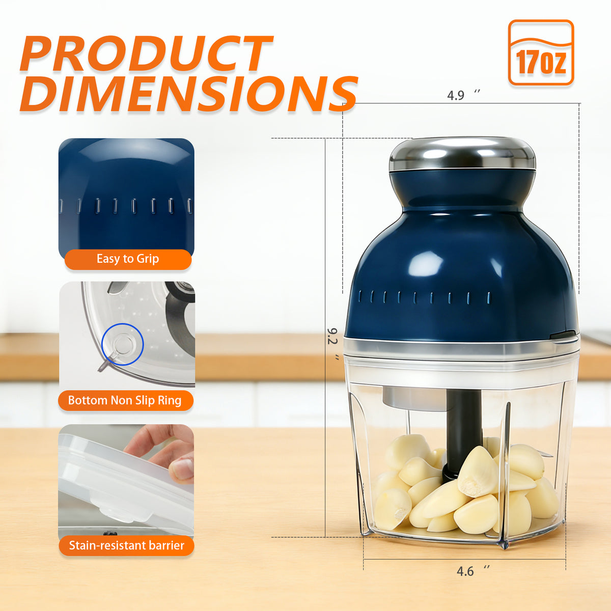 Brigii Electric Garlic Mincer & Onion Chopper - GP01