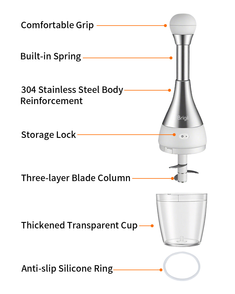 Brigii Garlic Press,Food Chopper - GM03