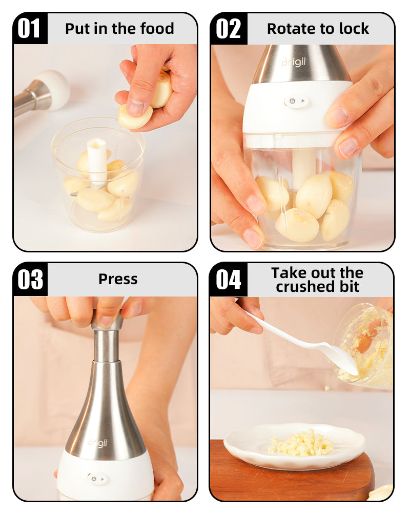 Brigii Garlic Press,Food Chopper - GM03