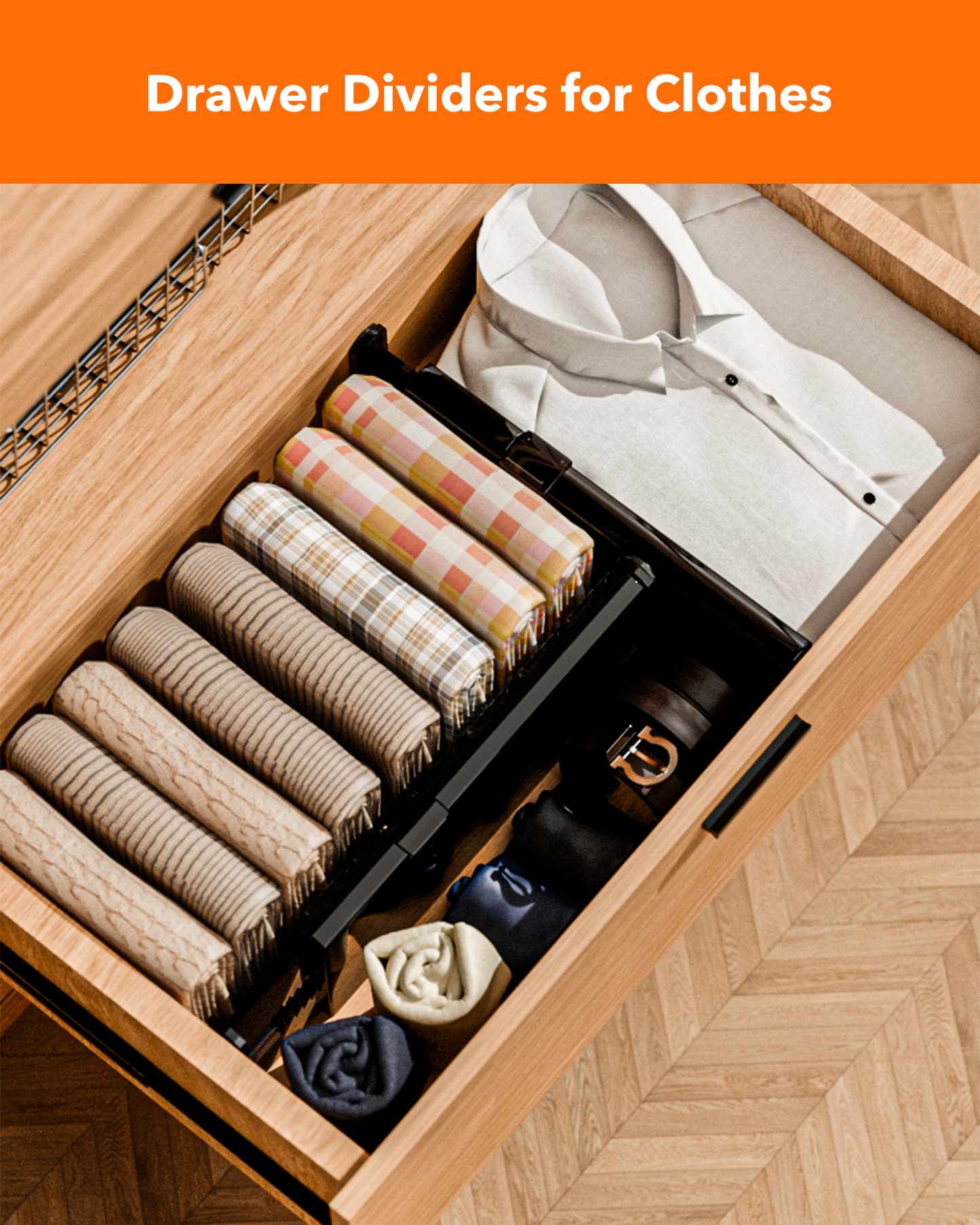 Brigii Adjustable Drawer Dividers 4 Pack - DD04