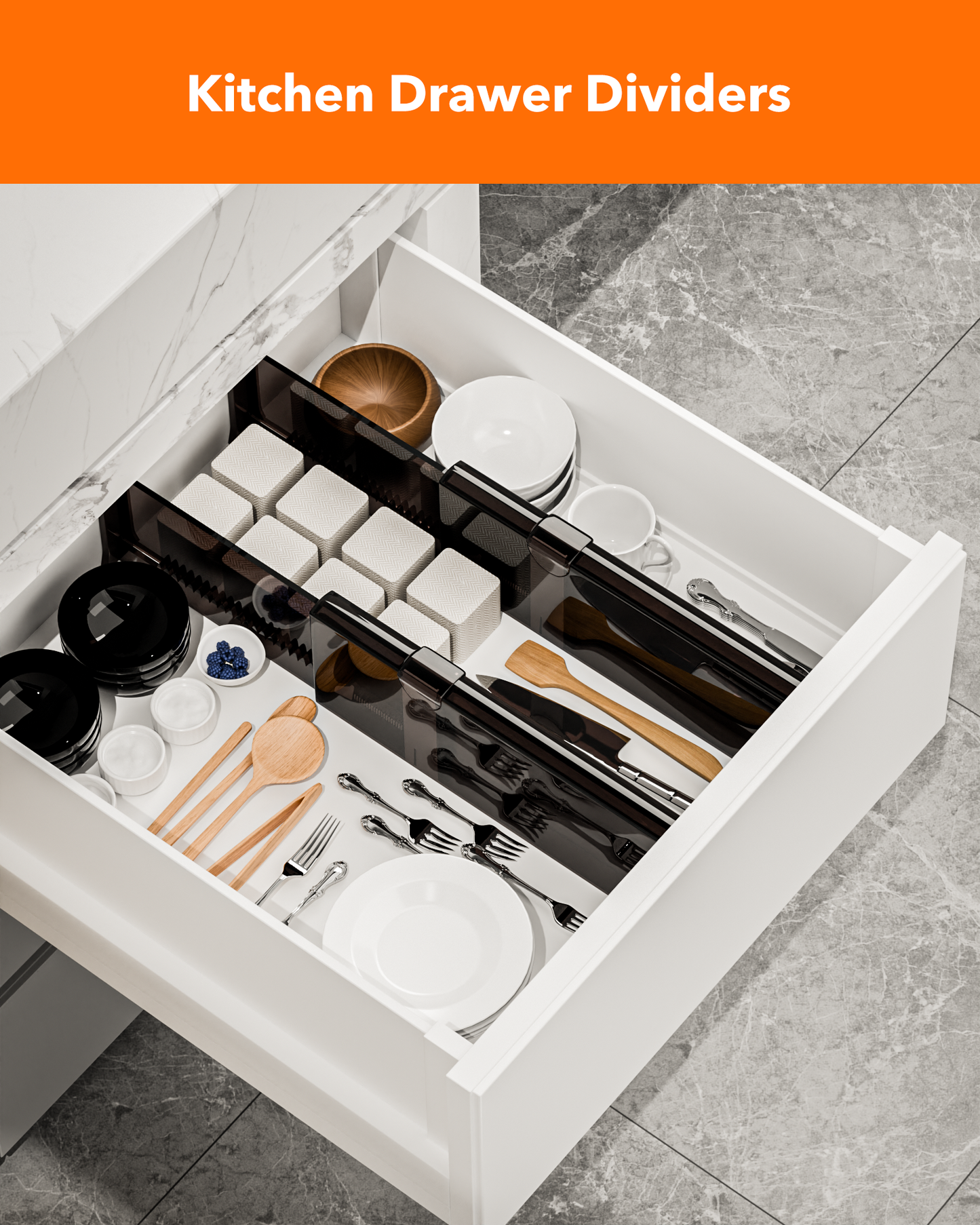 Brigii Adjustable Drawer Dividers 4 Pack - DD04