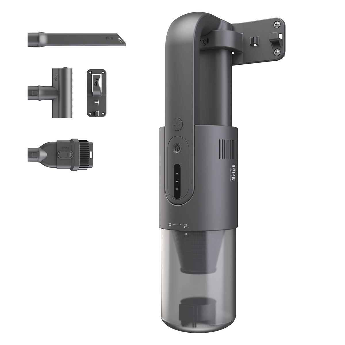 Brigii High Speed Handheld Vacuum H5 gray (Wall Mount)