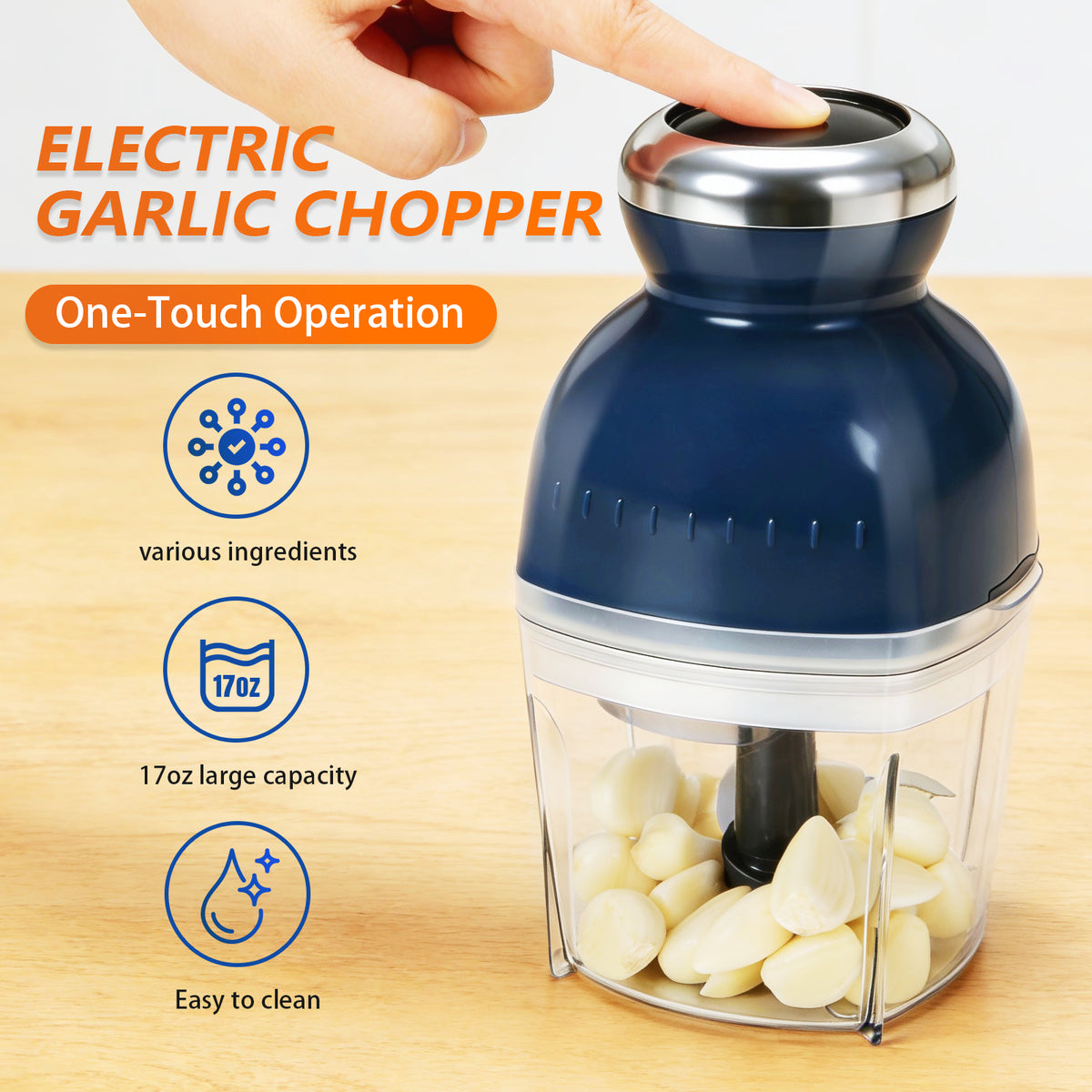 Brigii Electric Garlic Mincer & Onion Chopper - GP01