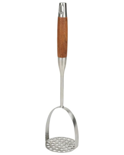 Brigii Potato Masher with Non-Slip Wooden Handle - PR02