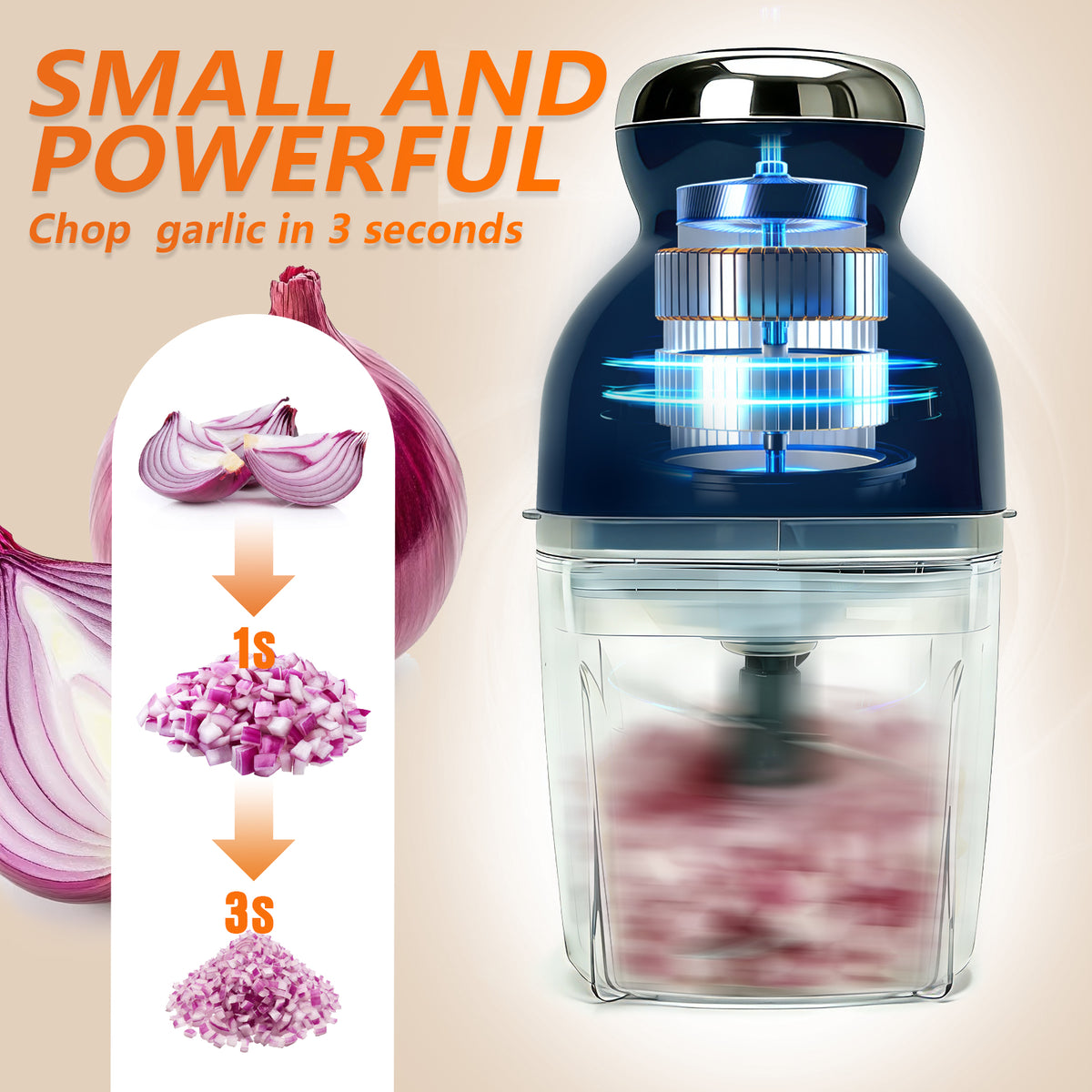 Brigii Electric Garlic Mincer & Onion Chopper - GP01
