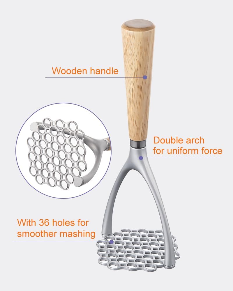 Brigii Potato Masher with Wooden Handle - PR01