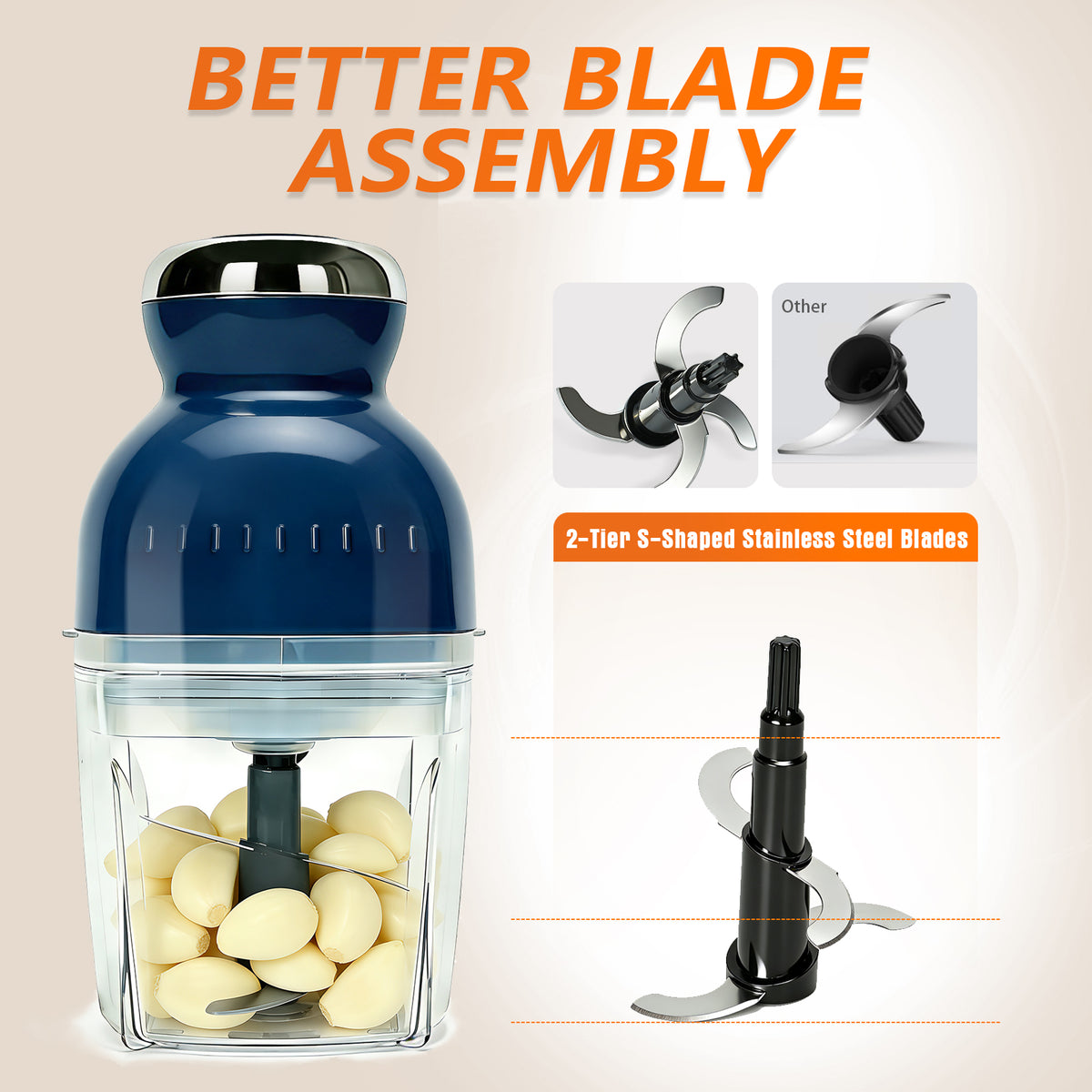 Brigii Electric Garlic Mincer & Onion Chopper - GP01