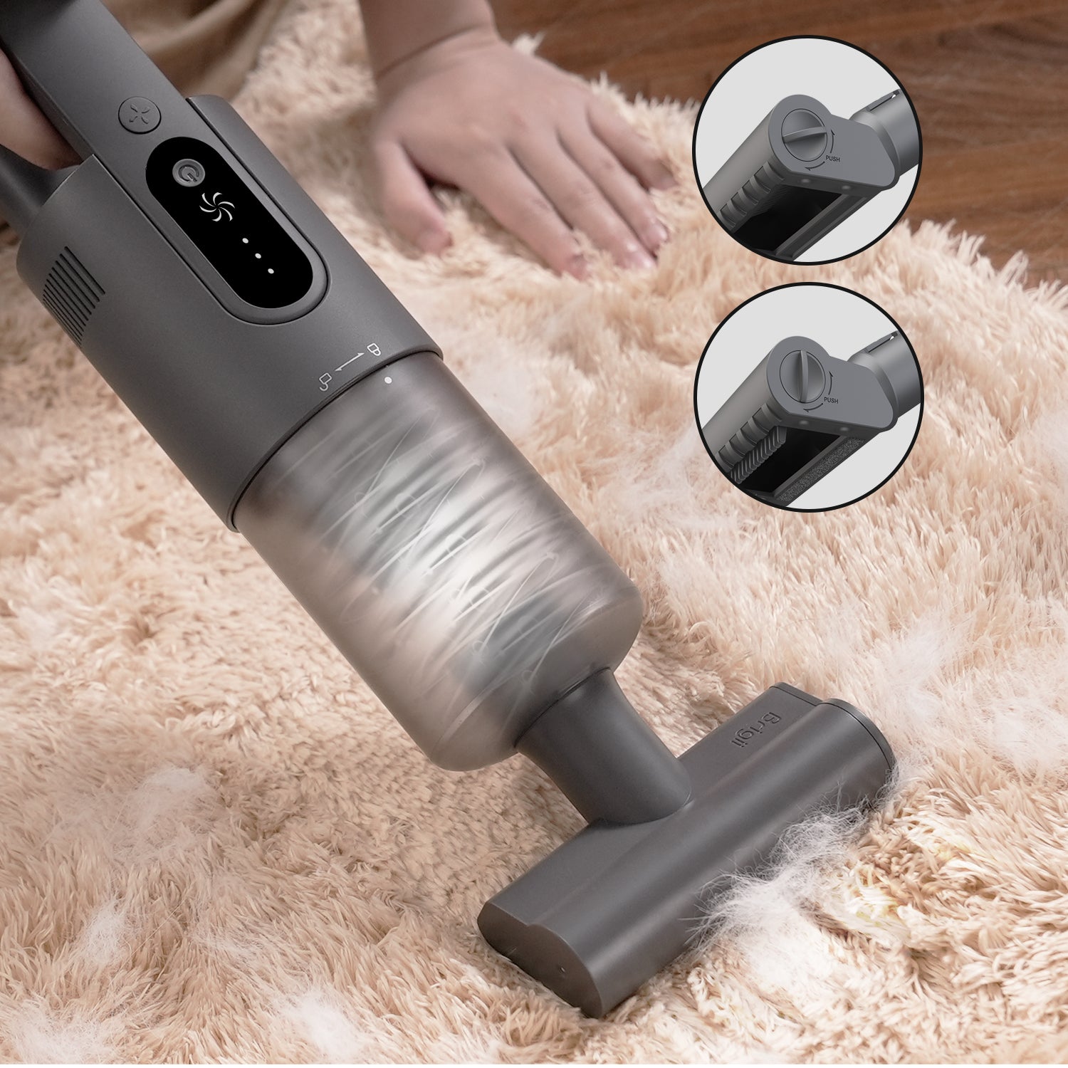 Brigii 3 in 1 Handheld Vacuum Cleaner, Cordless Car Vacuum for