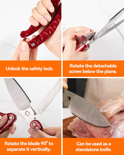 Brigii Kitchen Shear, Stainless Steel Heavy Duty Poultry Shears -  KS01