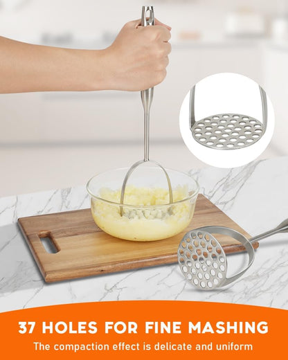 Brigii Potato Masher with Non-Slip Wooden Handle - PR02