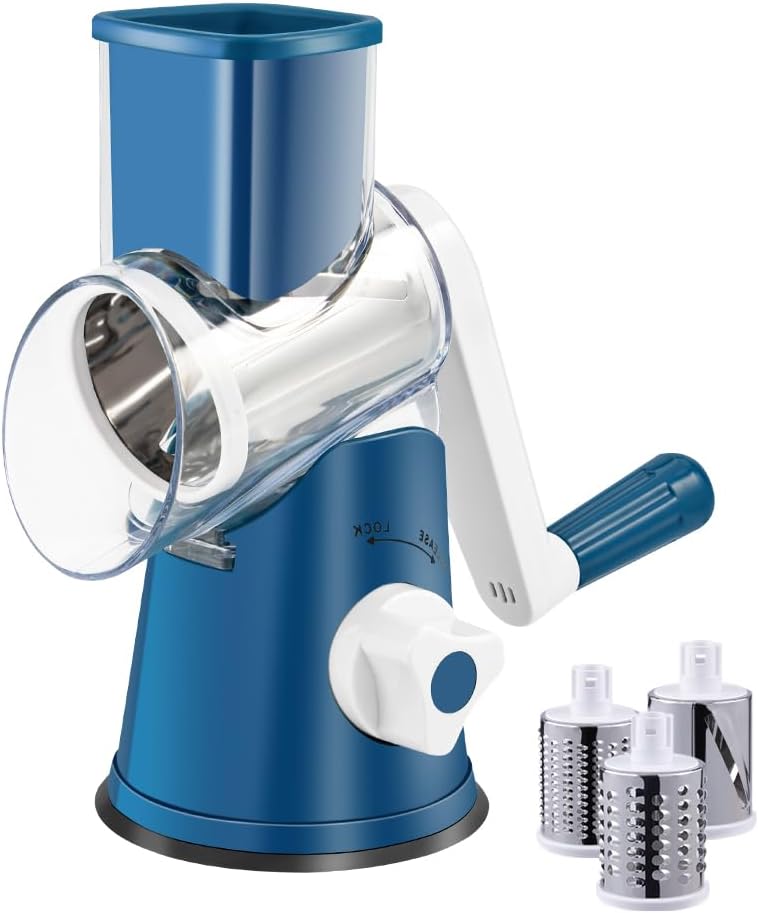 Brigii Rotary Cheese Grater , Mandoline Slicer, Food Chopper - VC10